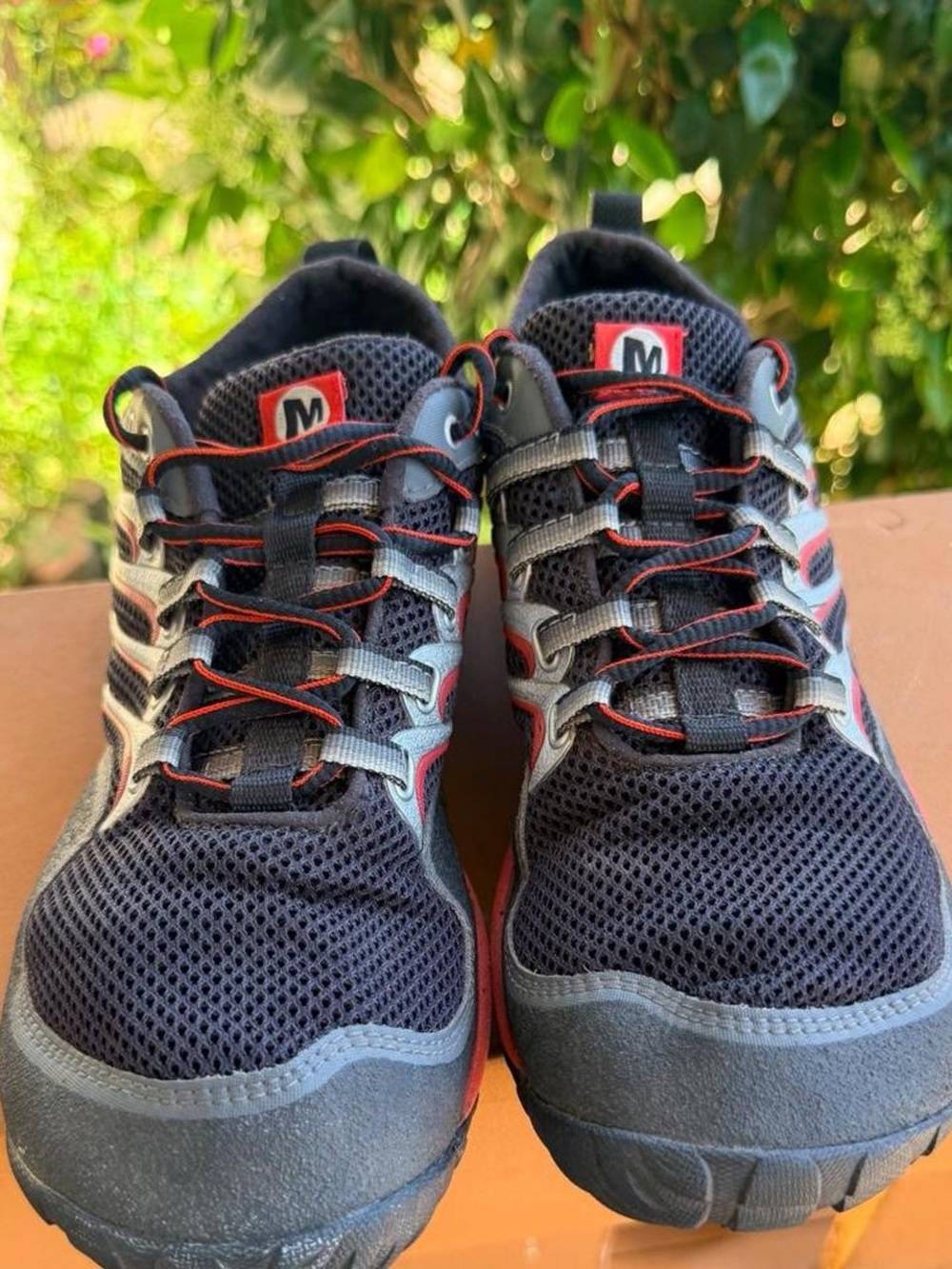 Merrell Black and Red Lightweight Trail Sneakers - Picture 4 of 7